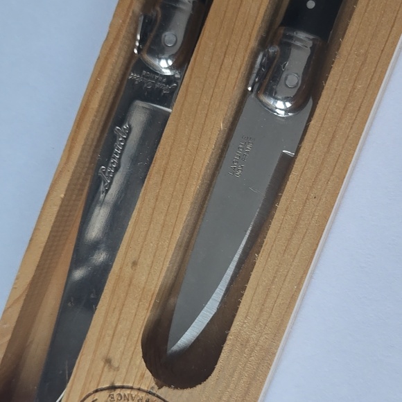 Laguiole Carving and Paring Knife Sets Black Handle Stainless by Jean Dubost - Picture 7 of 12
